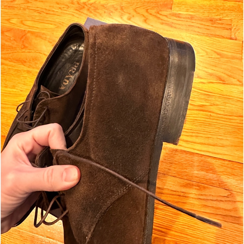 Prada Derby men’s suede shoes - 9.5 - Picture 7 of 11
